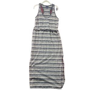 Gap Outlet Women's Nautical Striped Maxi Razorback‎ Beach Dress Navy Cream M